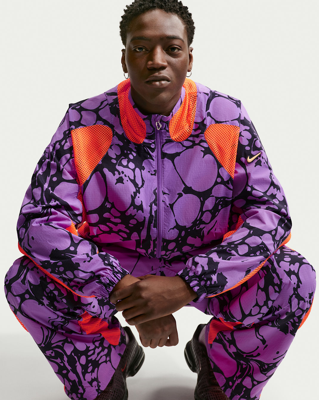 Nike Project F.R.O.G. Men's Gooey Track Jacket - Bright Violet/Total Orange/Tangerine Tint
