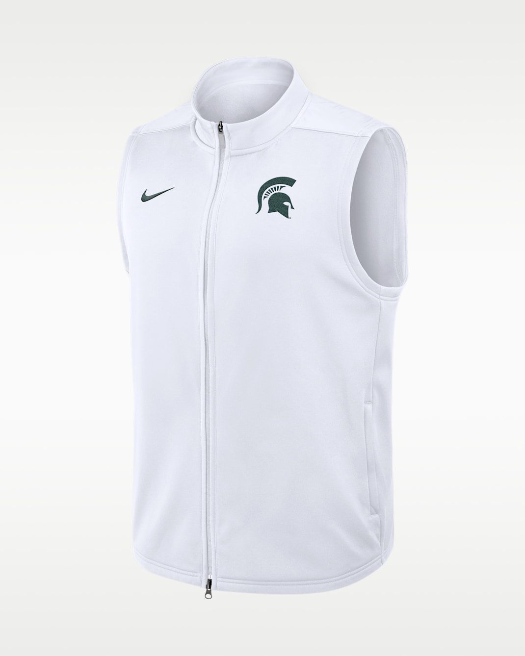 Michigan State Primetime Victory Men's Nike Therma-FIT College Full-Zip Vest - White