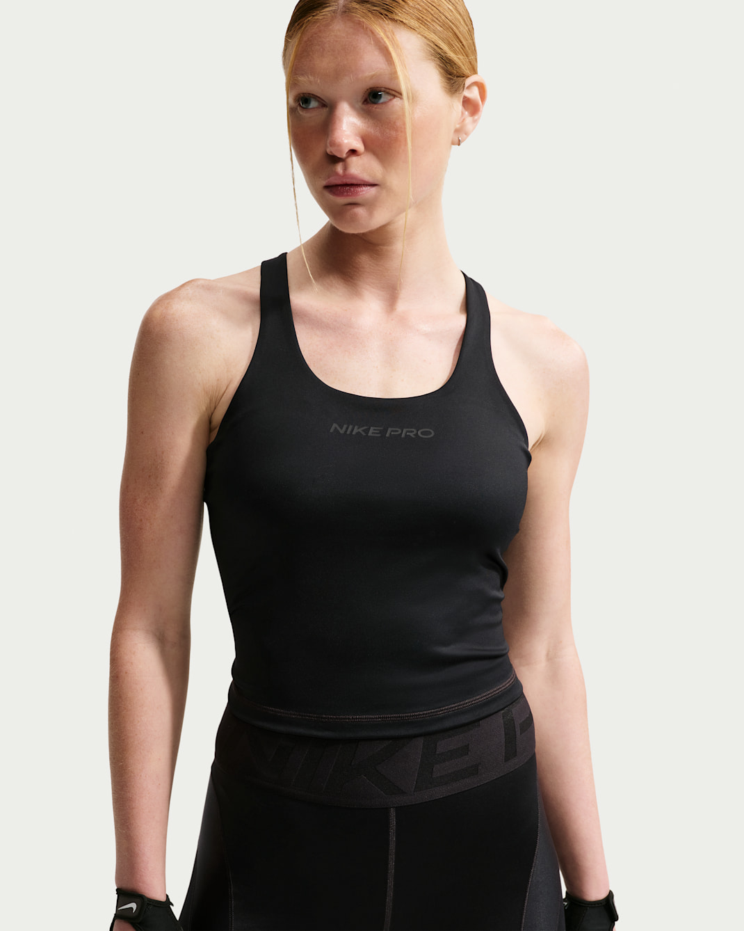 Nike Pro Sculpt Women's Medium-Support Padded Sports Bra Tank - Black/Black