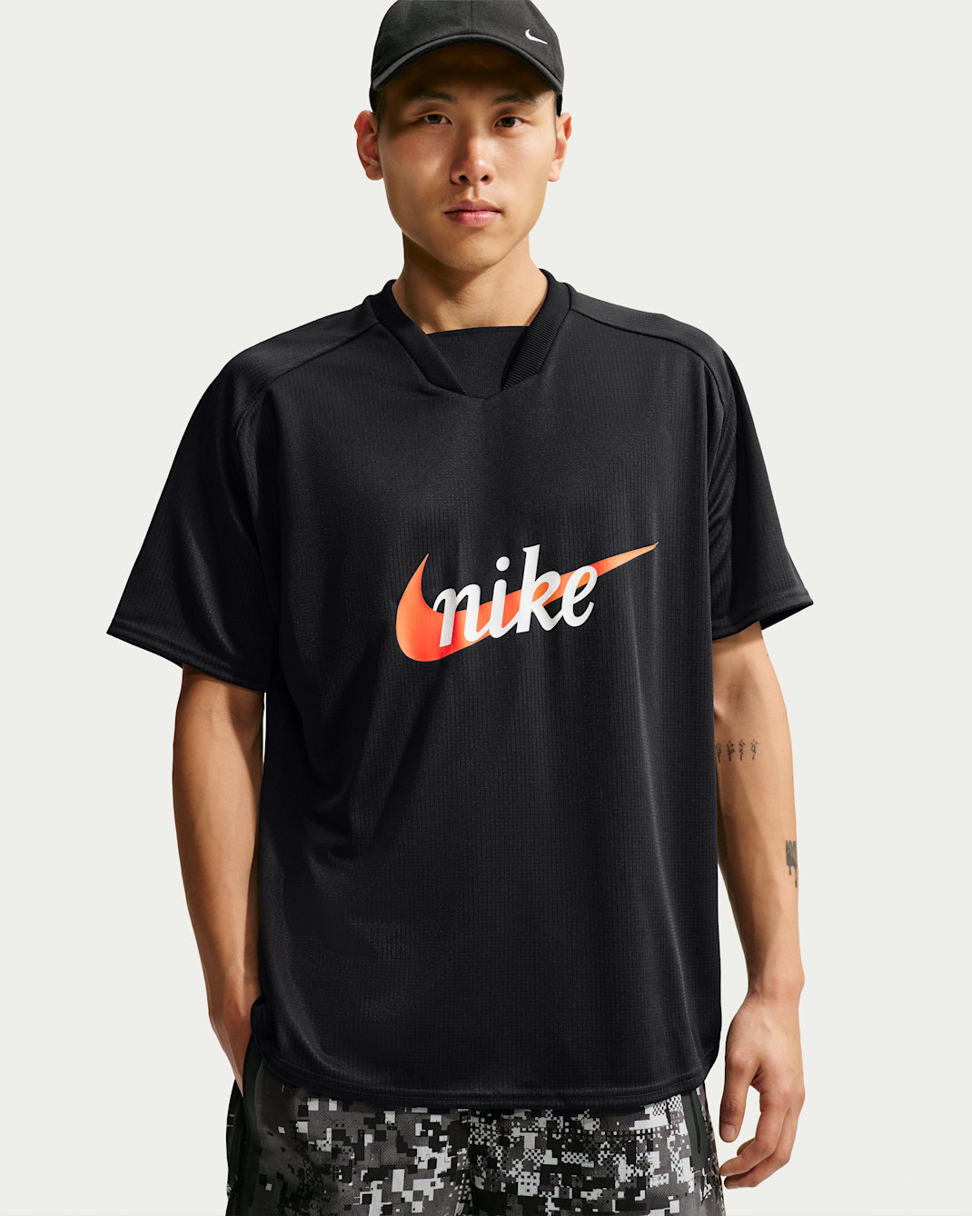 Nike Sportswear Club Men's Jersey - Black/White/Safety Orange