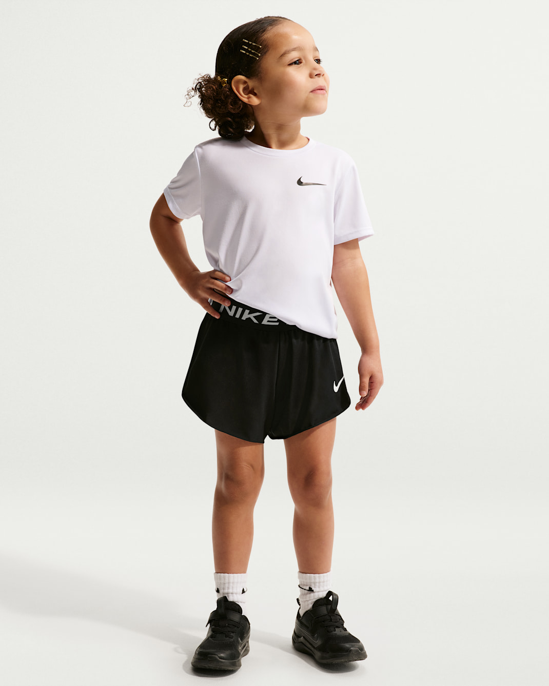 Shorts Dri-FIT 2 en 1 infantiles Nike Pro - Negro