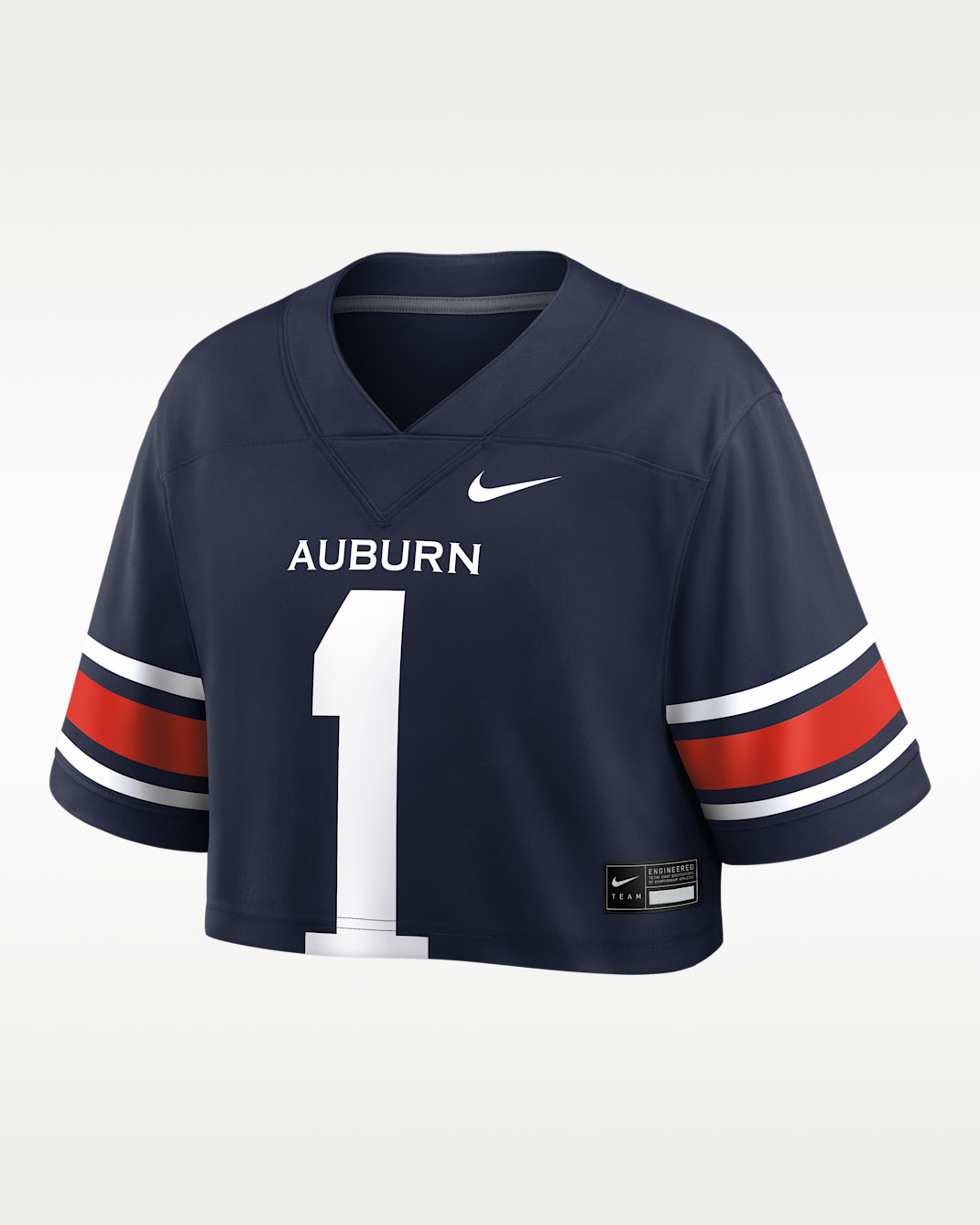 Jersey universitario Nike Dri-FIT Game cropped para mujer Auburn - Azul marino universitario