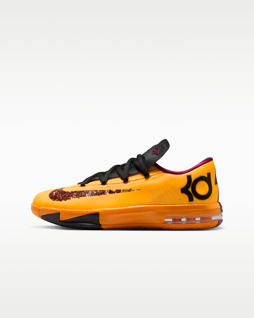 KD 6 Big Kids' Shoes - Laser Orange/Black/Raspberry Red