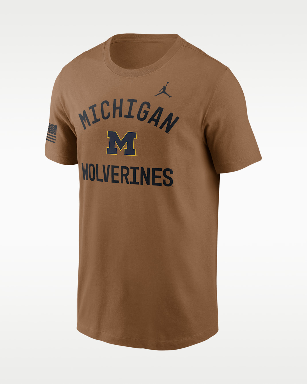 Michigan Courtside Men's Jordan Brand Dri-FIT College T-Shirt - Brown