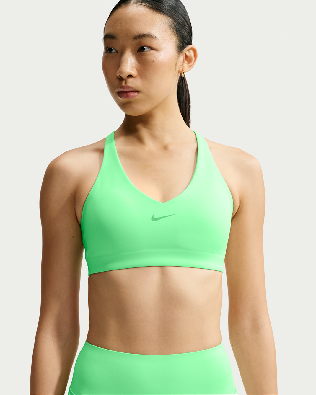 Nike Universa Women's Medium-Support Padded Sport Bra - Illusion Green/Light Green Spark/Green Spark