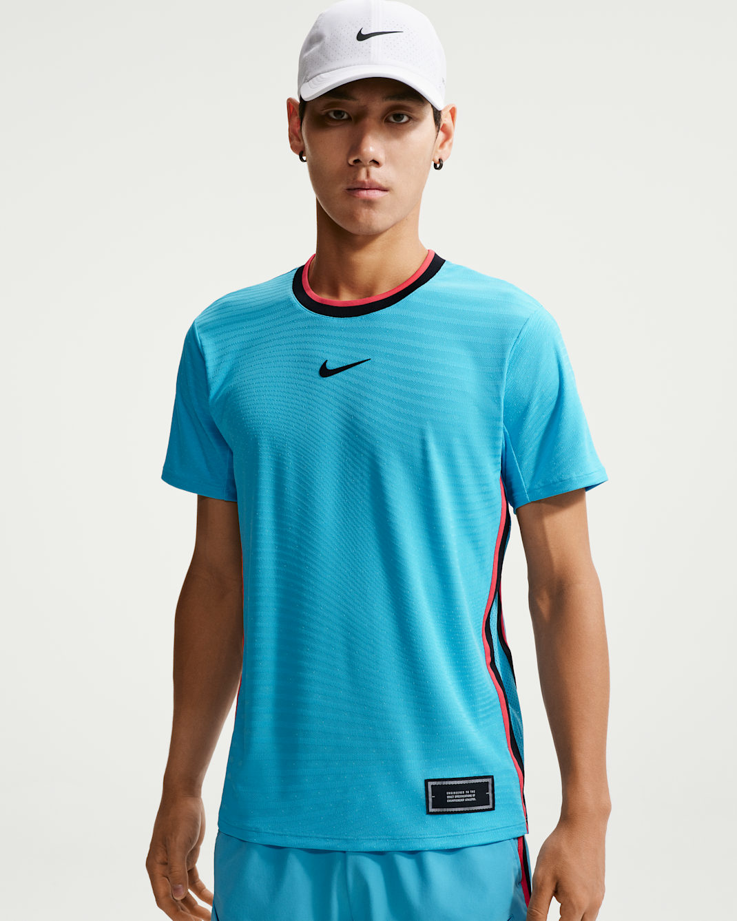 NikeCourt Slam Men's Aero-FIT Short-Sleeve Tennis Top - Baltic Blue/Black