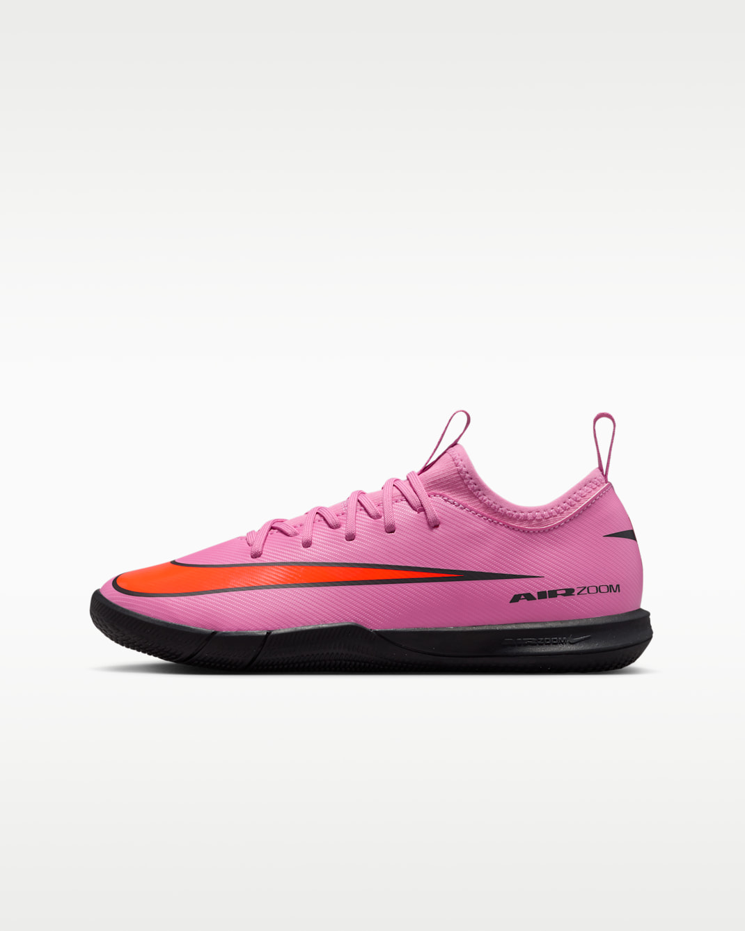 Nike Jr. Mercurial Vapor 16 Academy Younger/Older Kids' Indoor Court Low-Top Football Shoes - Magic Flamingo/Total Crimson/Black