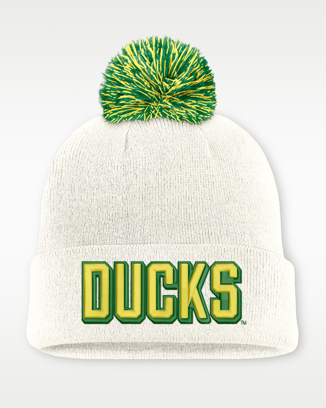 Oregon Peak Men's Nike College Cuffed Beanie - White