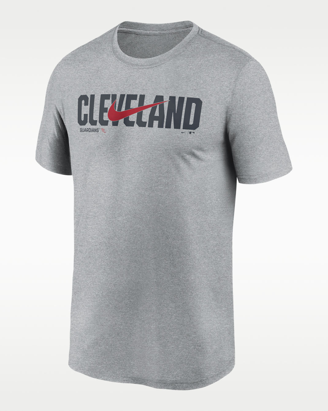 Cleveland Guardians Swoosh Legend Men's Nike Dri-FIT MLB T-Shirt - Grey Heather