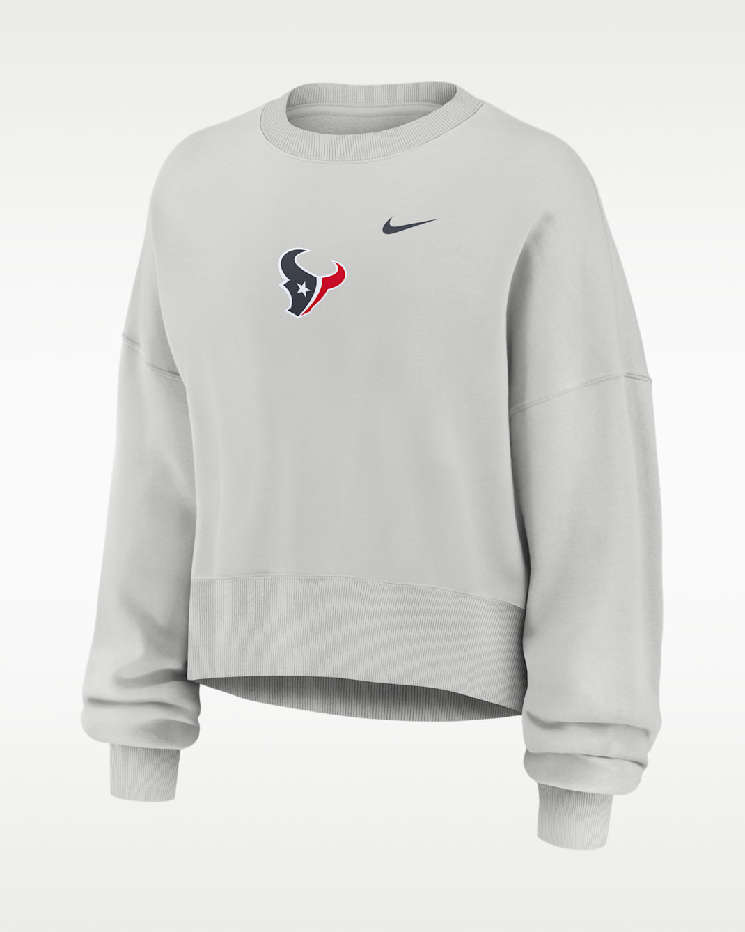 Houston Texans Primetime Phoenix Women's Nike NFL Oversized Pullover Crew - Grey
