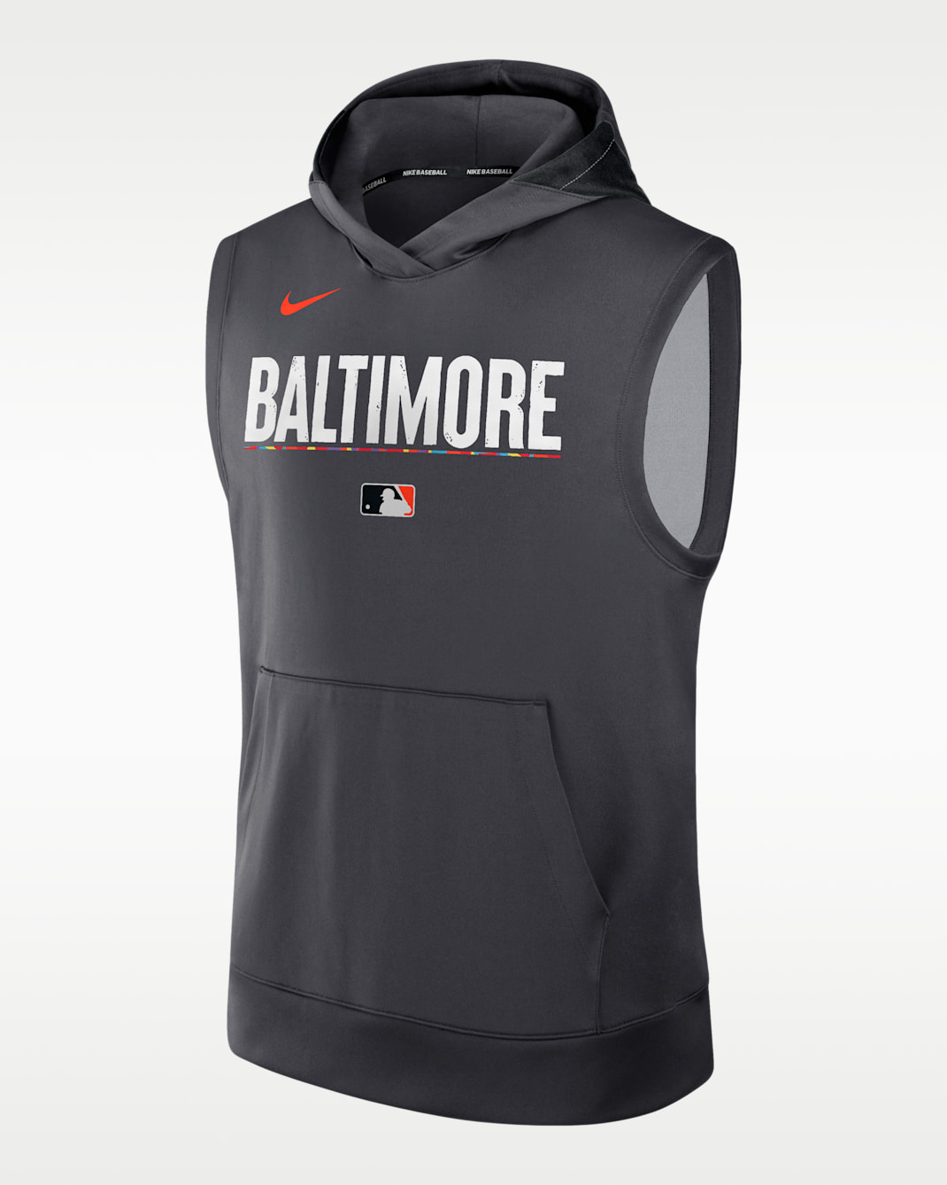 Baltimore Orioles Authentic Collection City Connect Men’s Nike Dri-FIT MLB Sleeveless Pullover Hoodie - Anthracite