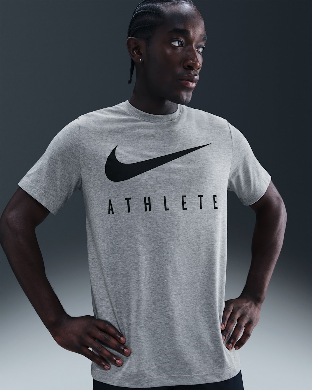 Nike Dri-FIT Men's Training T-Shirt - Dark Grey Heather
