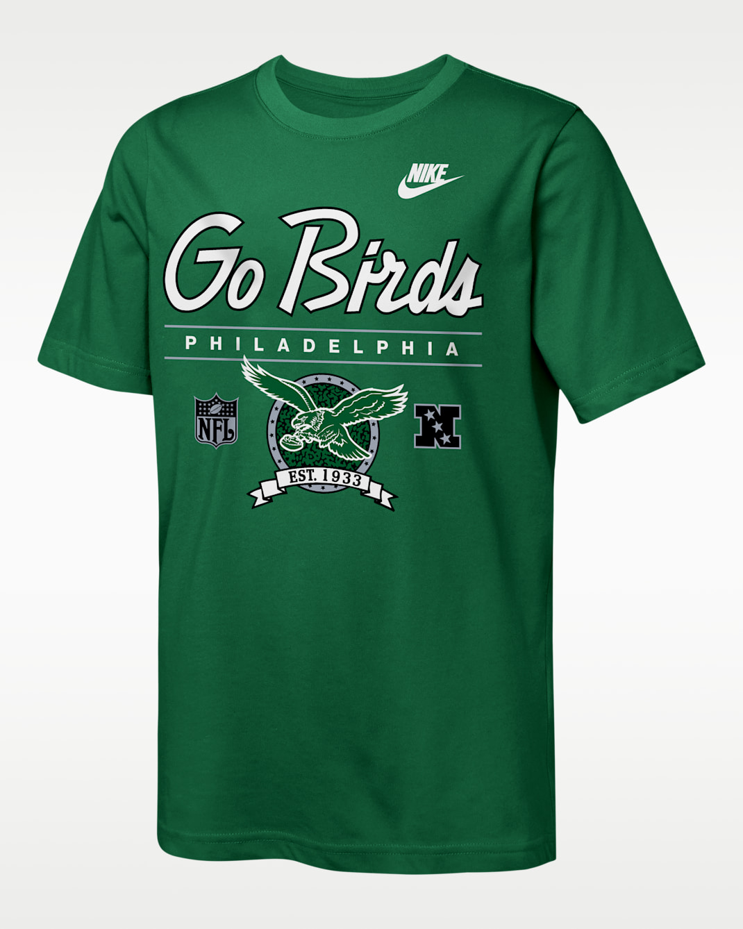 Philadelphia Eagles Rewind Hometown Slub Big Kids' Nike Dri-FIT NFL T-Shirt - Pine Green