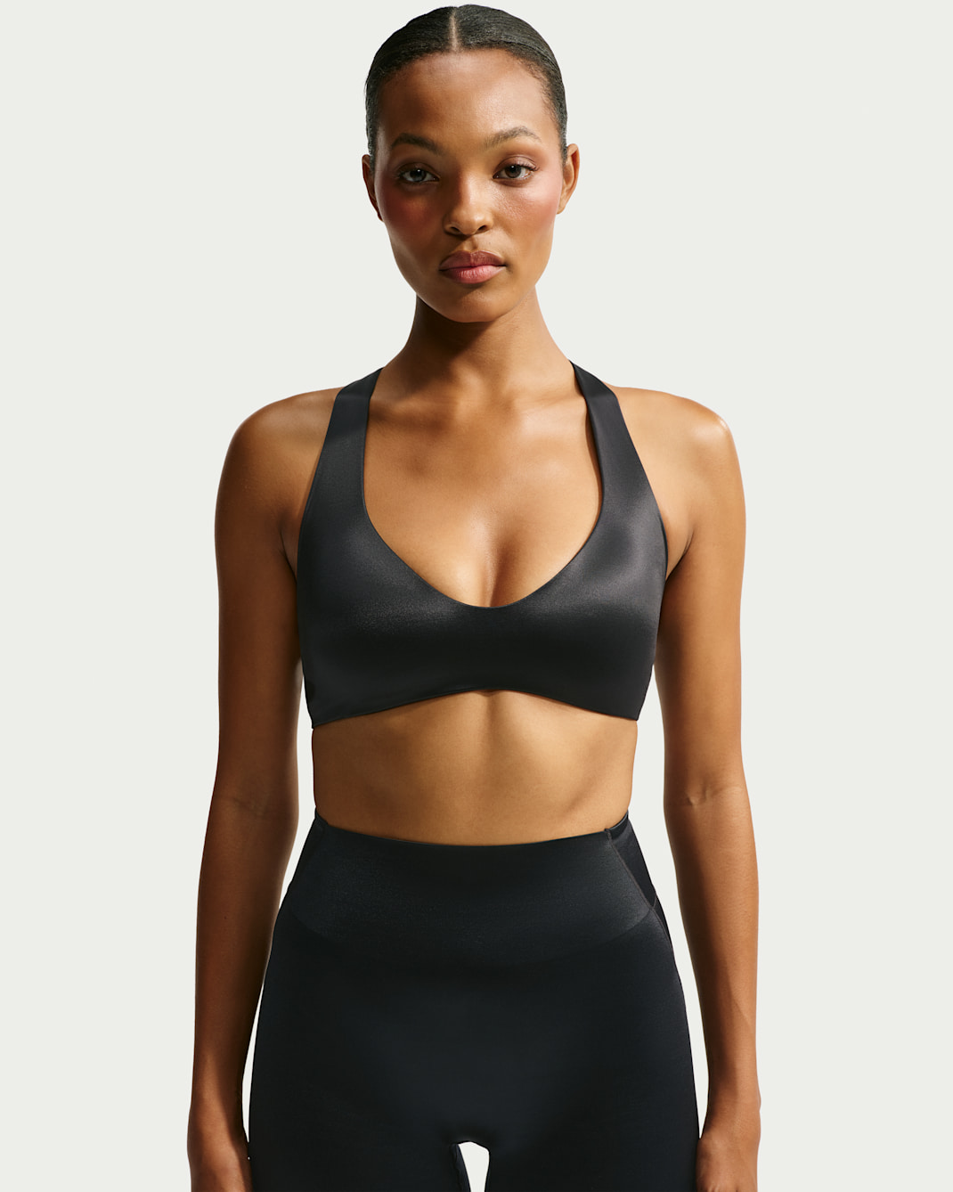 Brassière à décolleté plongeant NikeSKIMS Satin Shine pour femme - NSKM Obsidian/NSKM Obsidian