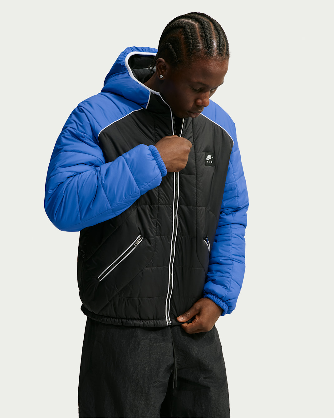 Chamarra con aislamiento para hombre Nike Air - Negro/Hiperroyal