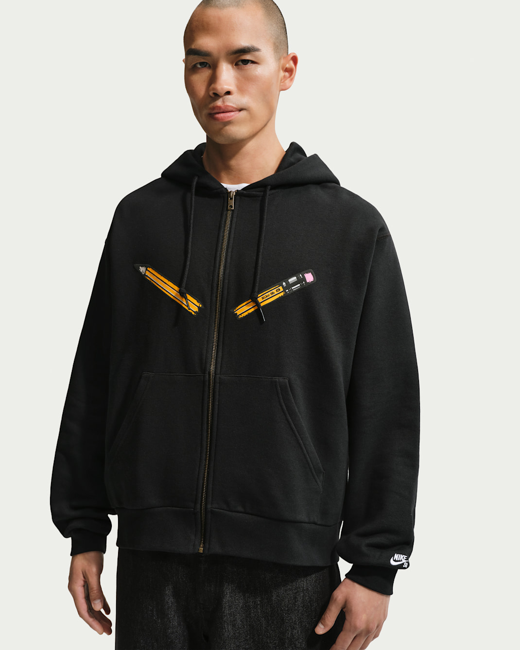 Nike SB Full-Zip Fleece Skate Hoodie - Black