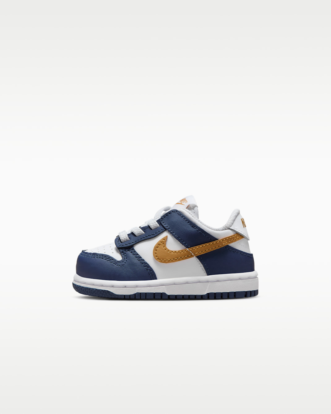 Nike Dunk Low Baby/Toddler Shoes - White/Midnight Navy/Wheat