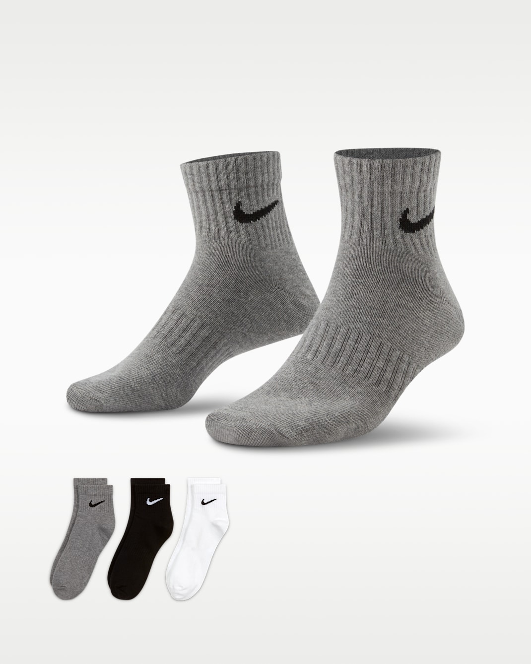Nike Everyday Lightweight Training Ankle Socks (3 Pairs) - Multi-Colour
