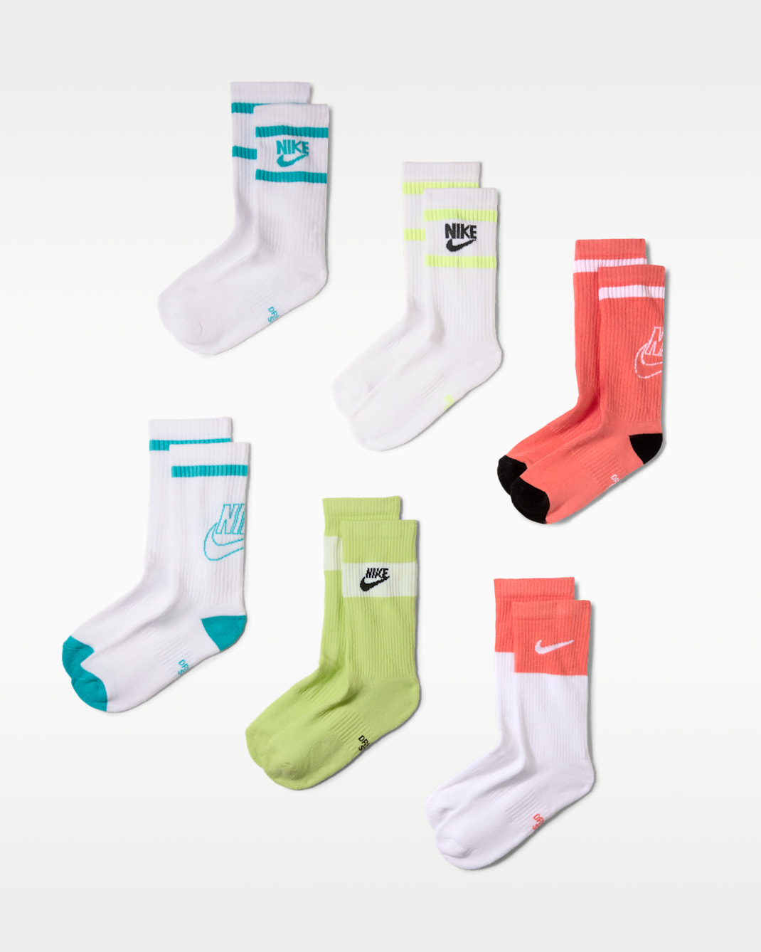 Calcetas acolchadas para niños (6 pares) Nike Everyday - Multicolor