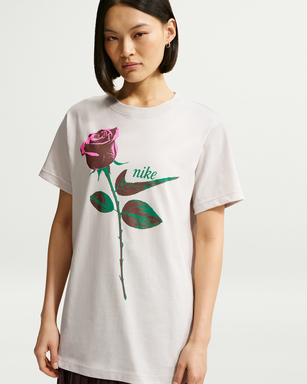 Nike Sportswear Women's Oversized Short-Sleeved T-Shirt - Light Bone