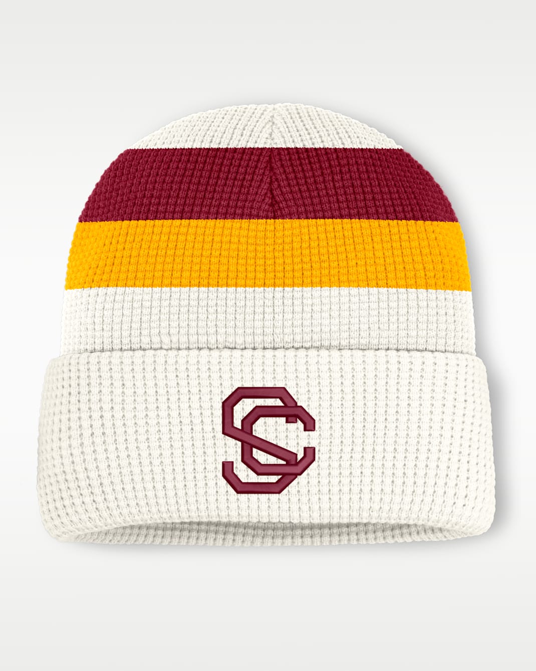 Gorro con dobladillo universitario Nike para hombre USC - Blanco