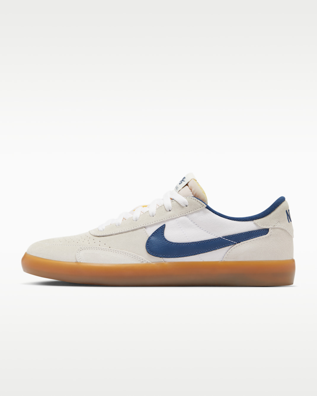 Nike SB Heritage Vulc Skate Shoes - Summit White/White/Gum Light Brown/Navy