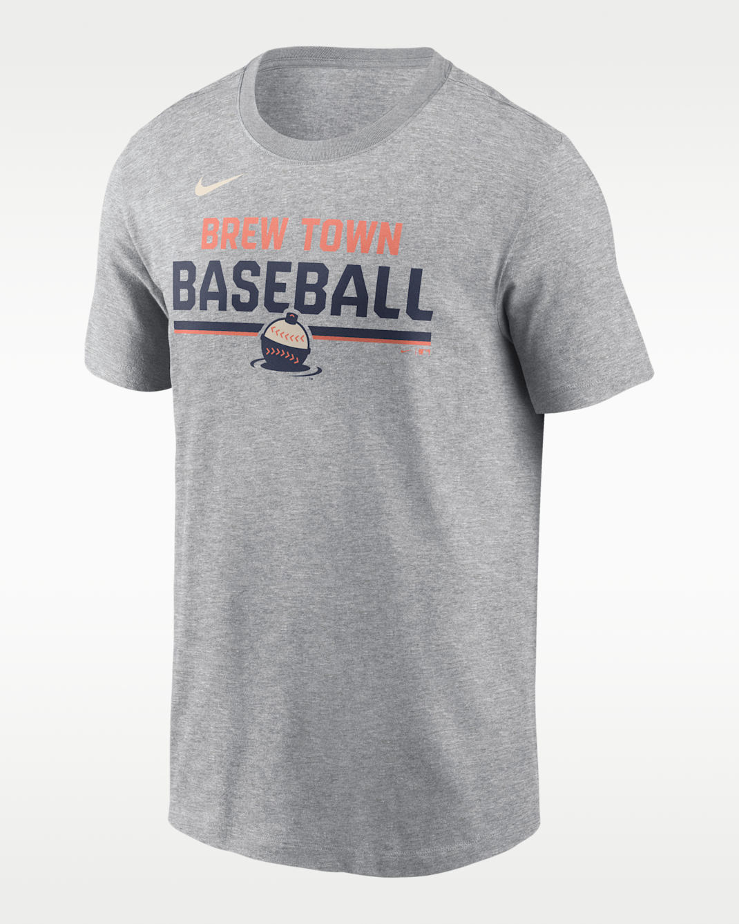 Milwaukee Brewers Stacked City Connect Men's Nike MLB T-Shirt - Charcoal Heather