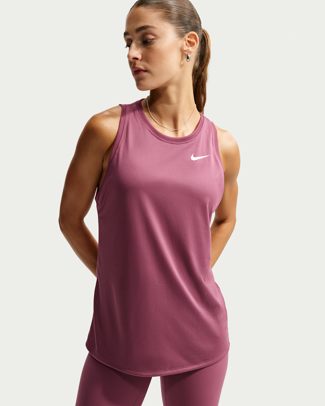 Nike Dri-FIT Women's Training Tank - Pink Smoke/White