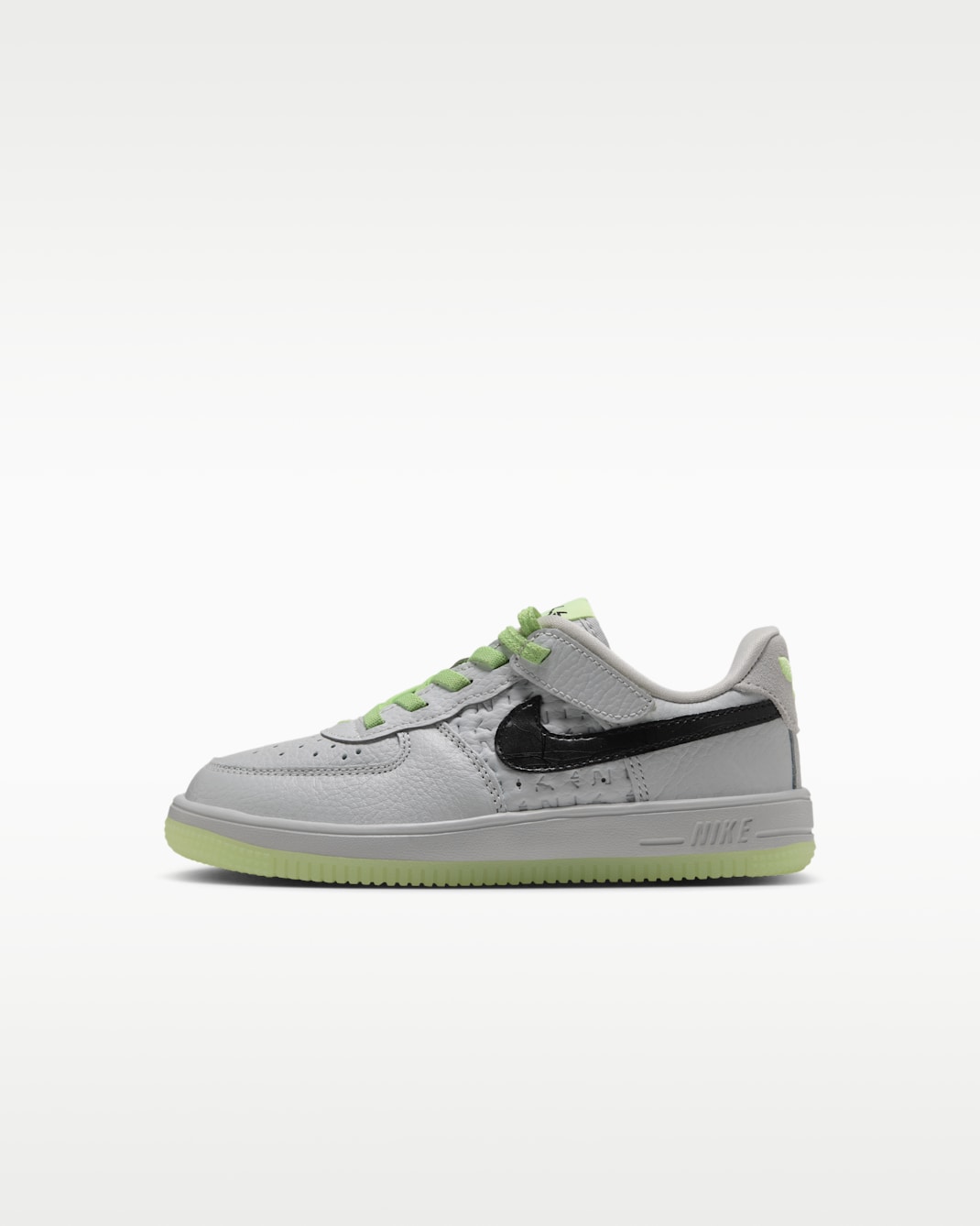 Nike Force 1 Low EasyOn Younger Kids' Shoes - Photon Dust/Barely Volt/Black