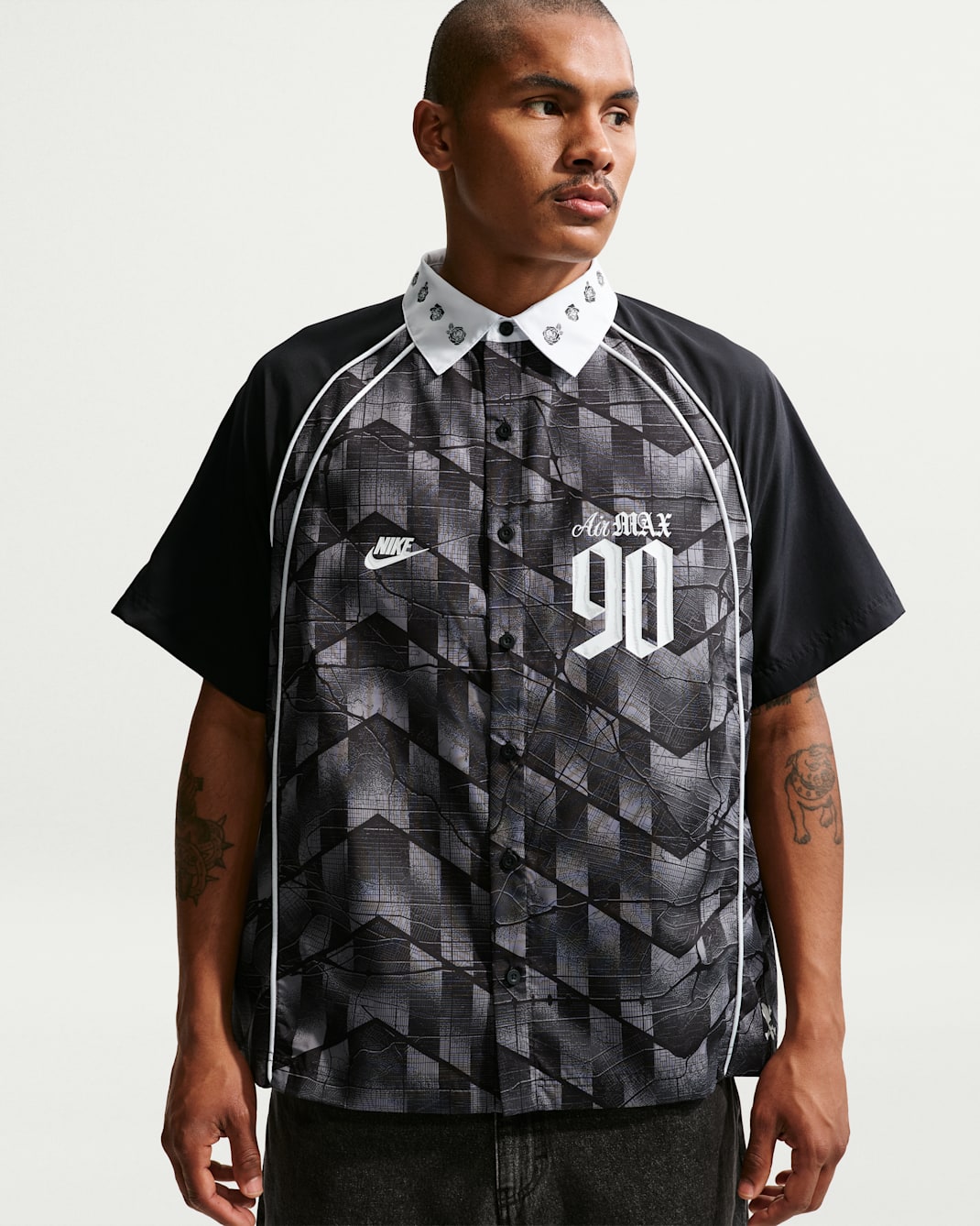 เสื้อสเก็ตบอร์ดผู้ชาย Bowler Dri-FIT Nike SB - ดำ/ขาว