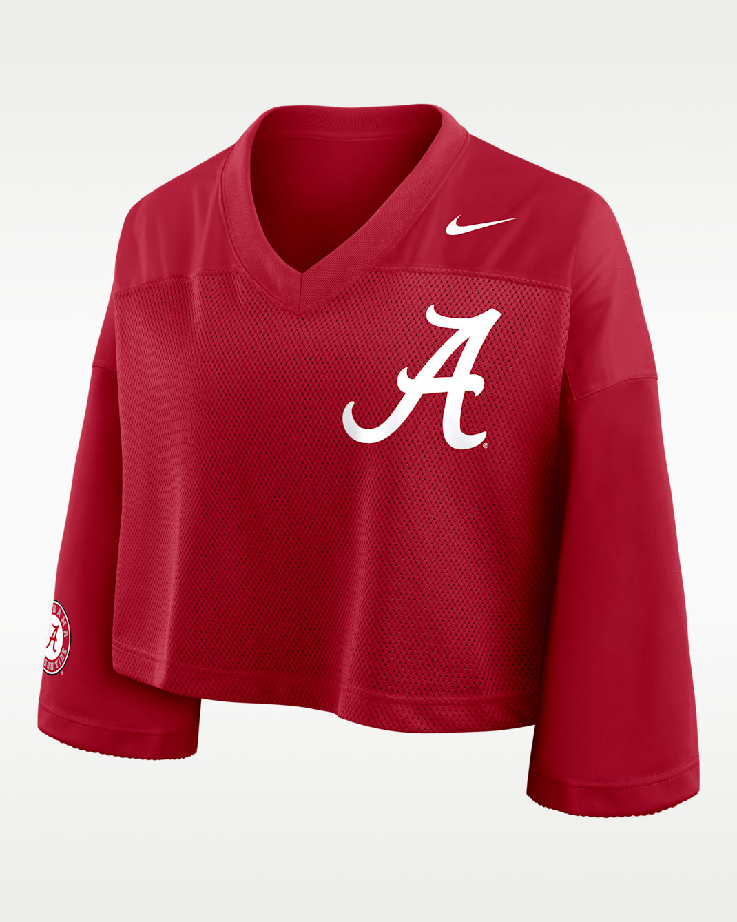 Alabama Jersey Women's Nike Dri-FIT College Cropped Top - Crimson