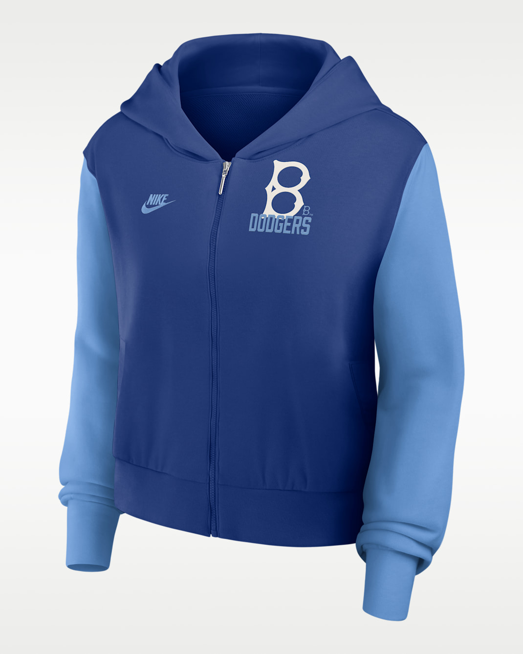 Brooklyn Dodgers Cooperstown Women's Nike MLB Full-Zip Hoodie - Rush Blue