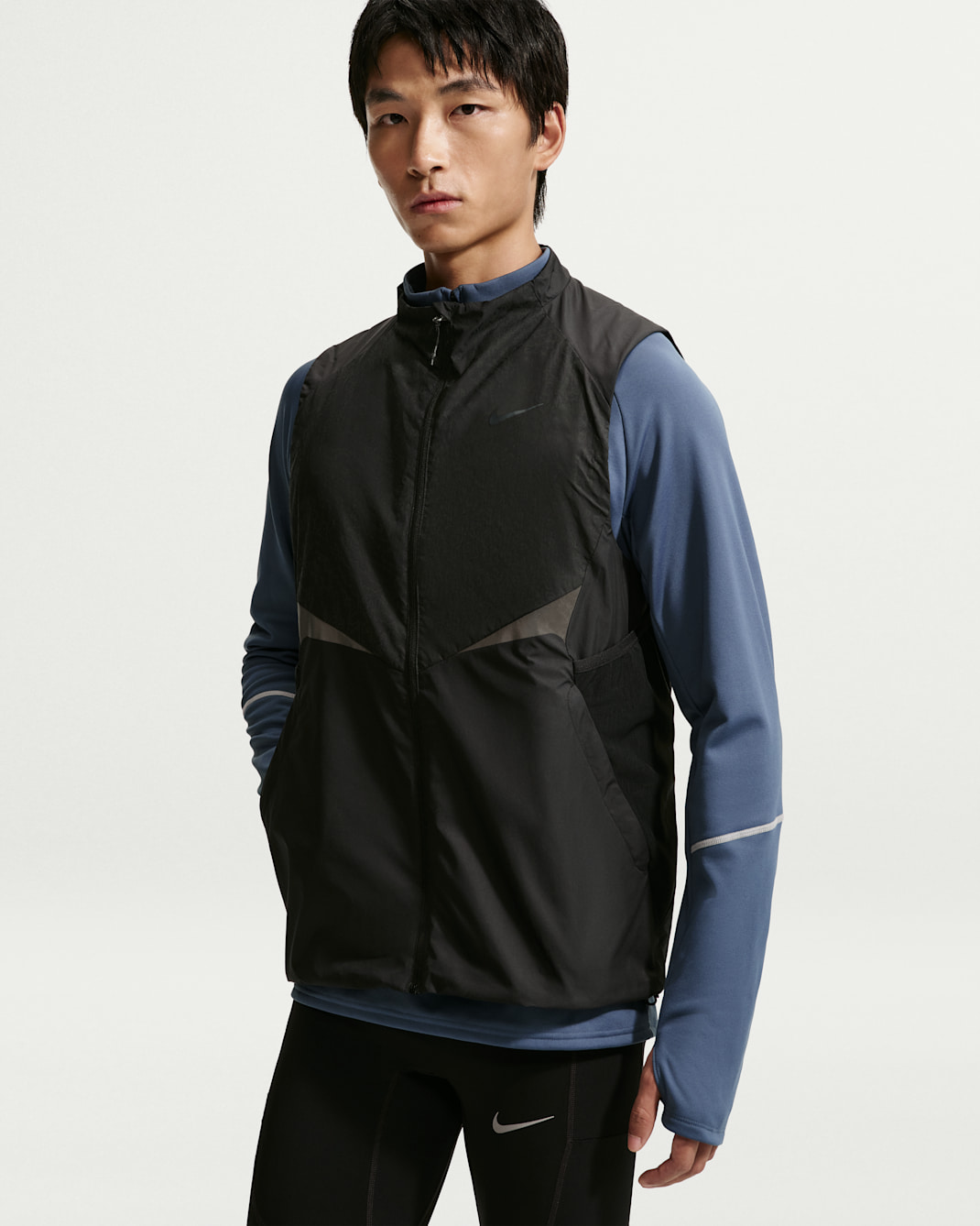 Nike Stride Men's Therma-FIT Winterized Running Gilet - Black/Anthracite