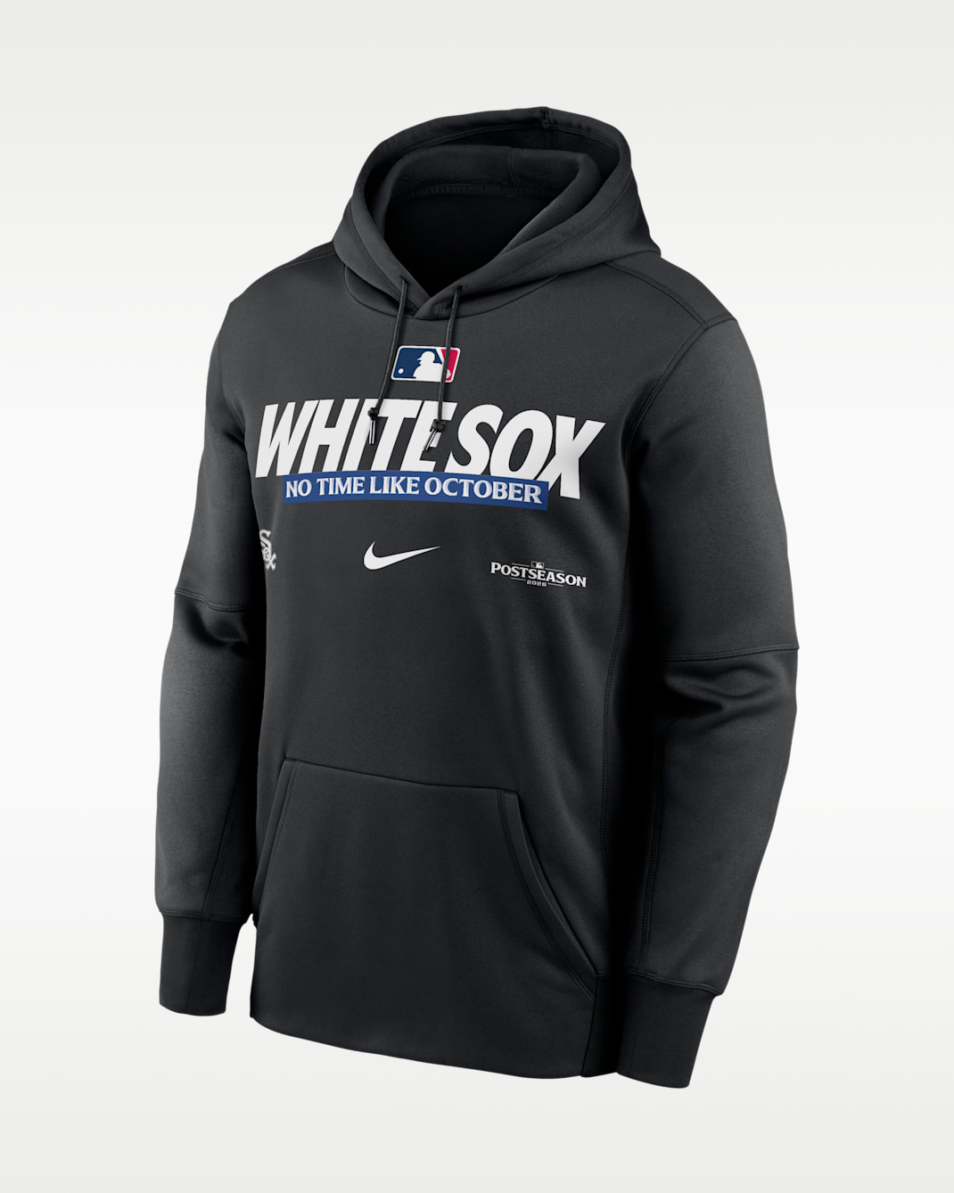 Chicago White Sox 2026 Postseason Authentic Collection Men's Nike Therma-FIT MLB Pullover Hoodie - Black