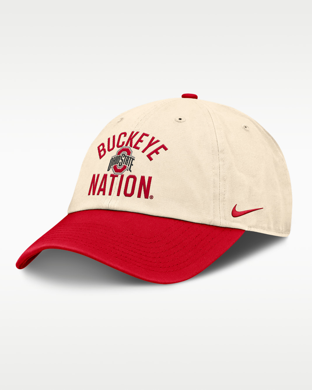 Ohio State Primetime 2-Tone Club Men's Nike College Adjustable Hat - Natural