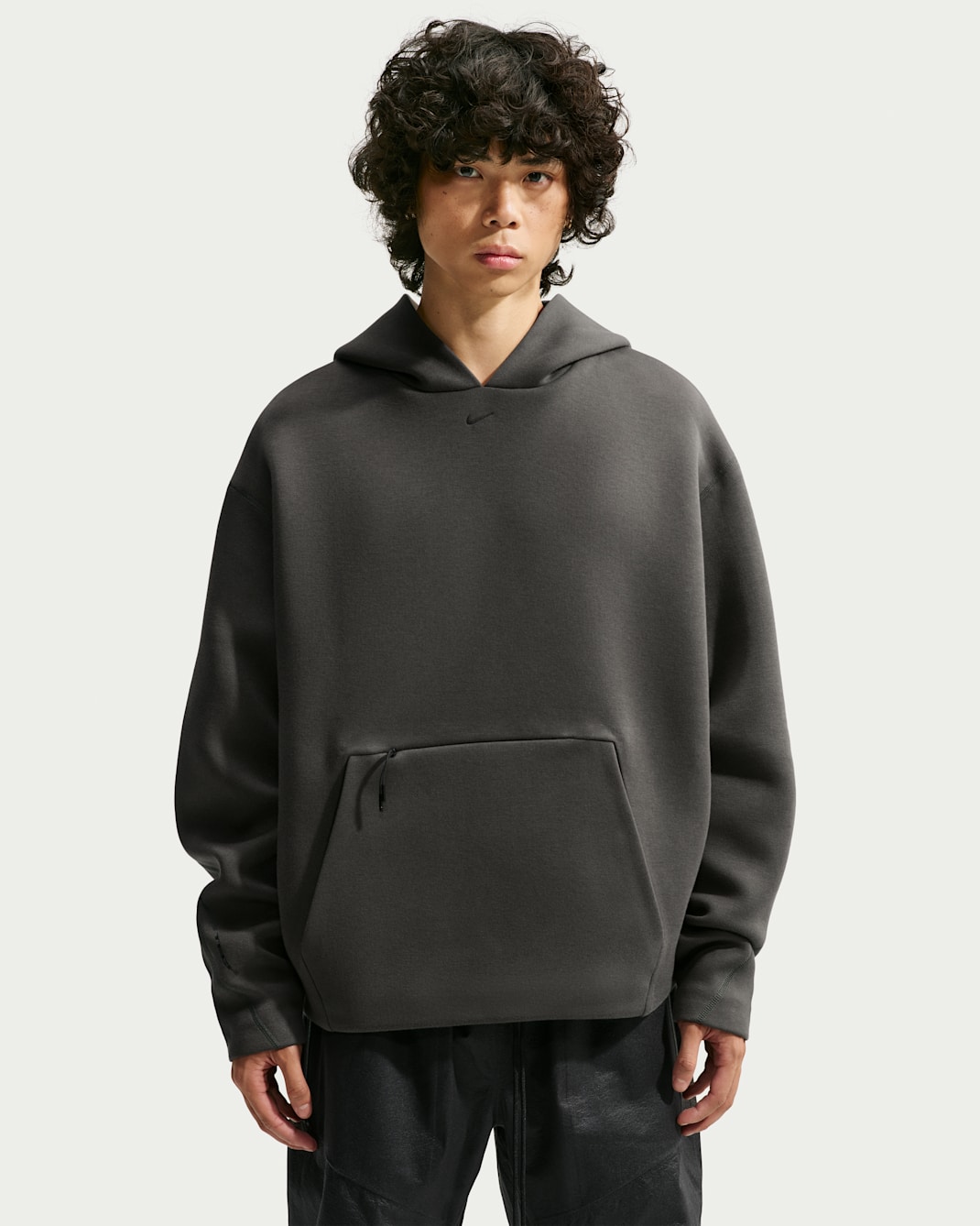Nike Tech Men's Fleece Pullover Hoodie - Newsprint/Black