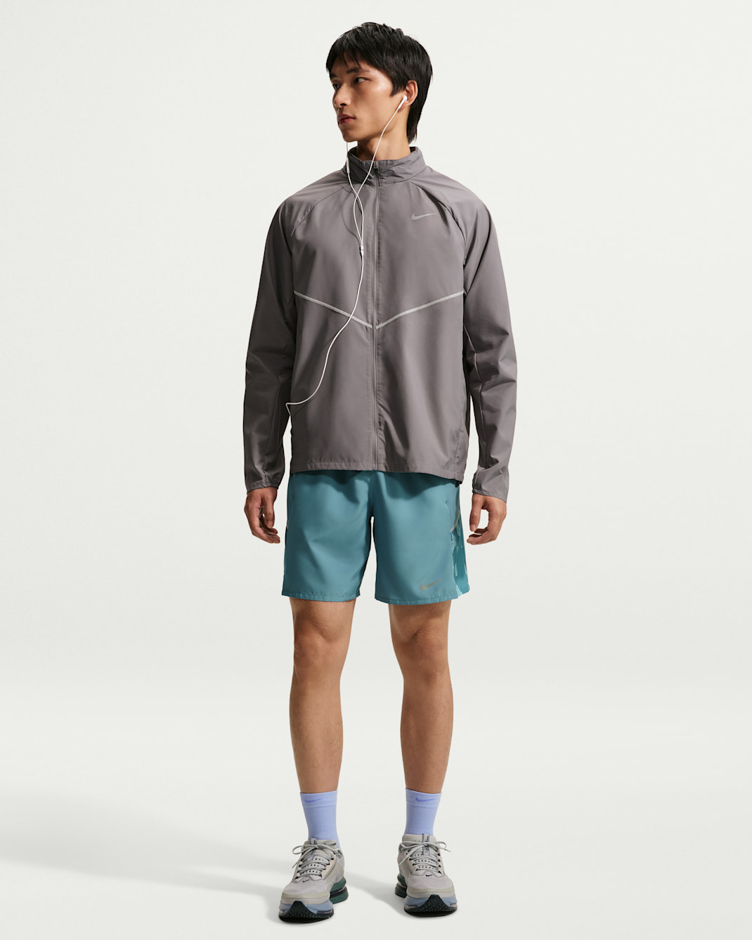 Nike Miler Men's Dri-FIT 18cm (approx.) Brief-Lined Running Shorts - Smoky Blue/Cerulean