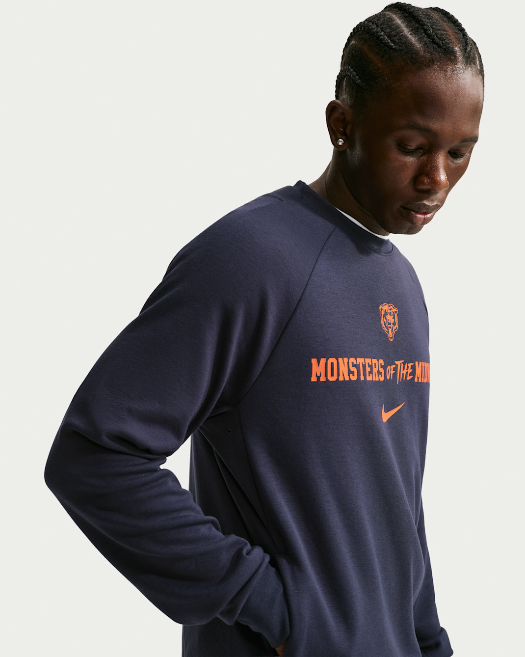 Chicago Bears Rivalries Collection Primary Men's Nike Dri-FIT NFL Pullover Crew