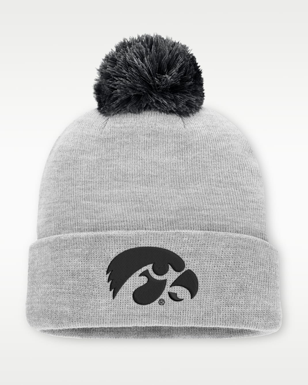 Iowa Peak Men's Nike College Cuffed Beanie - Grey Heather