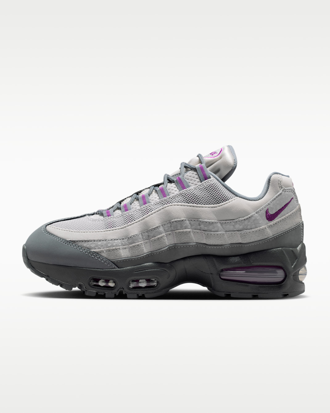 Nike Air Max 95 Big Bubble Women's Shoes - Cool Grey/Light Smoke Grey/Vast Grey/Bold Berry