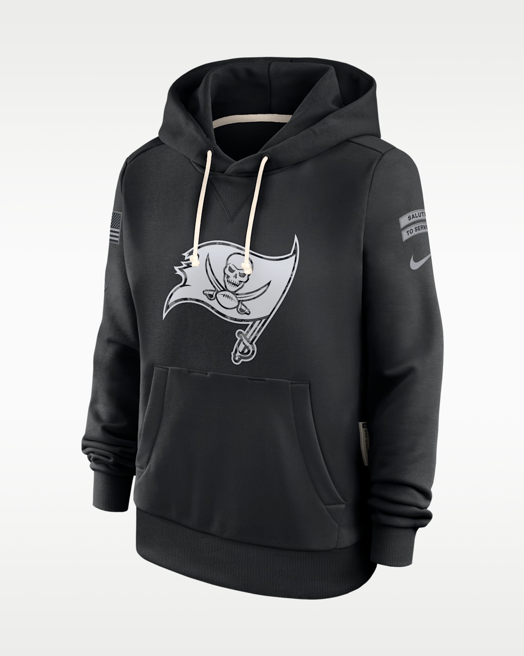 Tampa Bay Buccaneers Salute to Service Sideline Women's Nike Dri-FIT NFL Pullover Hoodie - Black