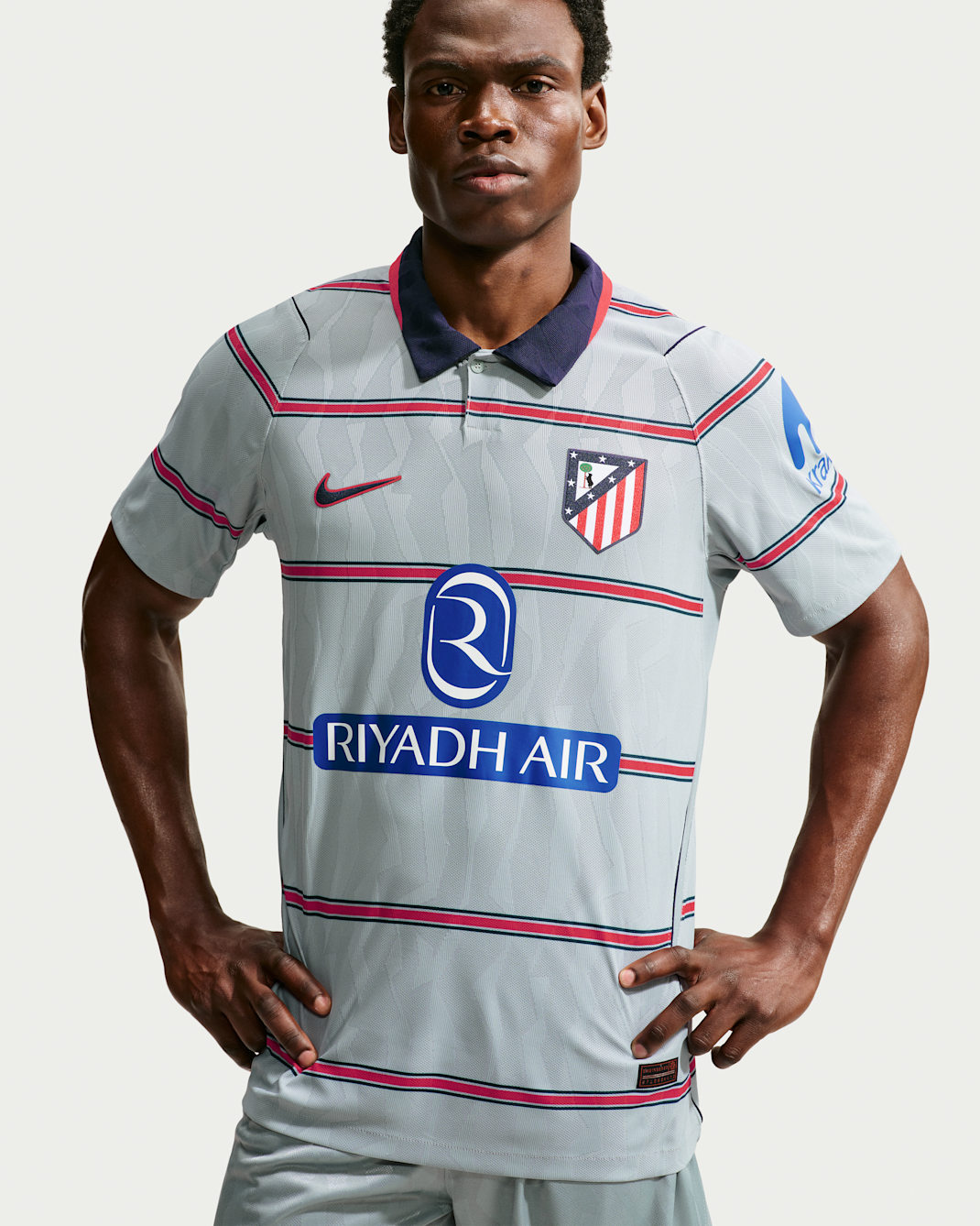 Atlético Madrid 2026/27 Match Nike Aero-FIT autentisk fotballdrakt til herre (reservedrakt) - Light Pumice/Obsidian/Salsa Red/Obsidian