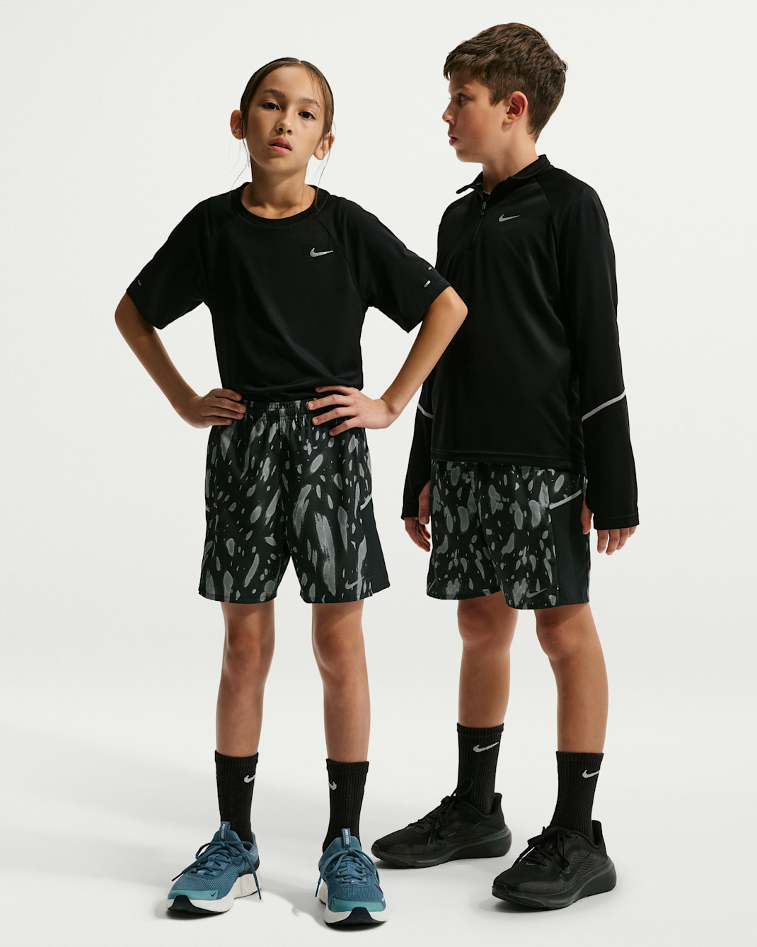 Shorts Dri-FIT Nike Miler – Ragazzo/a - Nero/Nero