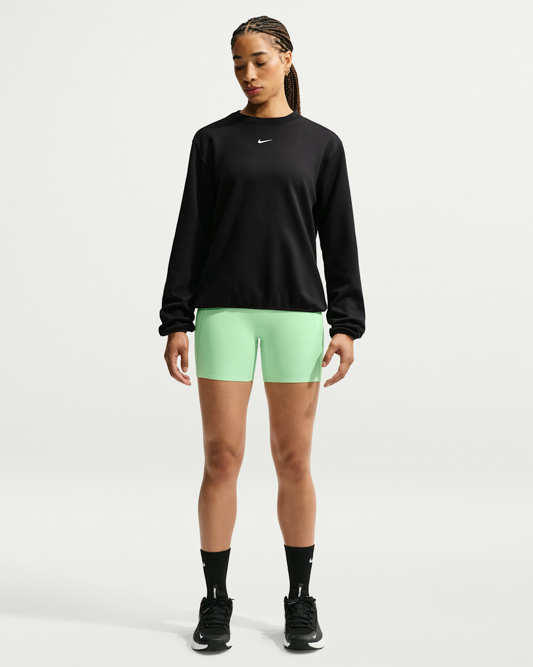 Nike Studio Fleece Sport Women's Dri-FIT Crew-Neck Sweatshirt