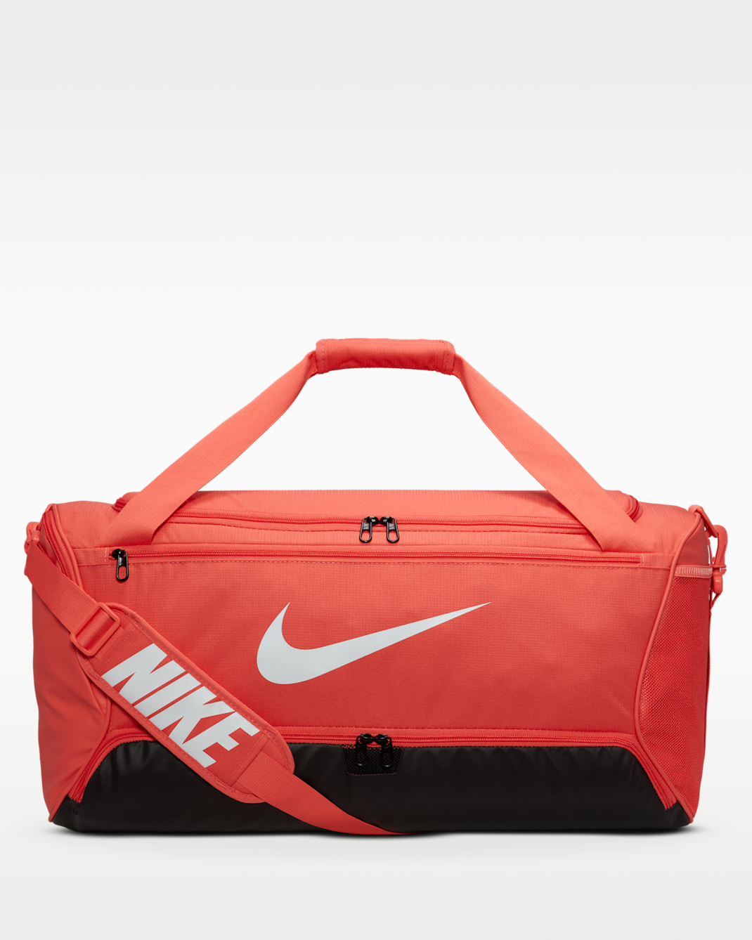 Nike Brasilia 9.5 Training Duffel Bag (Medium, 60L) - Magic Ember/Black/White
