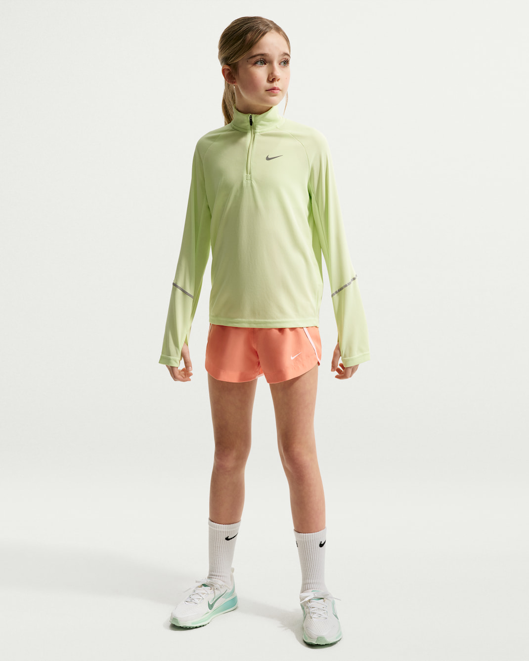 Shorts de running para niña talla grande Nike Dri-FIT Sprinter - Ágata melocotón/Blanco