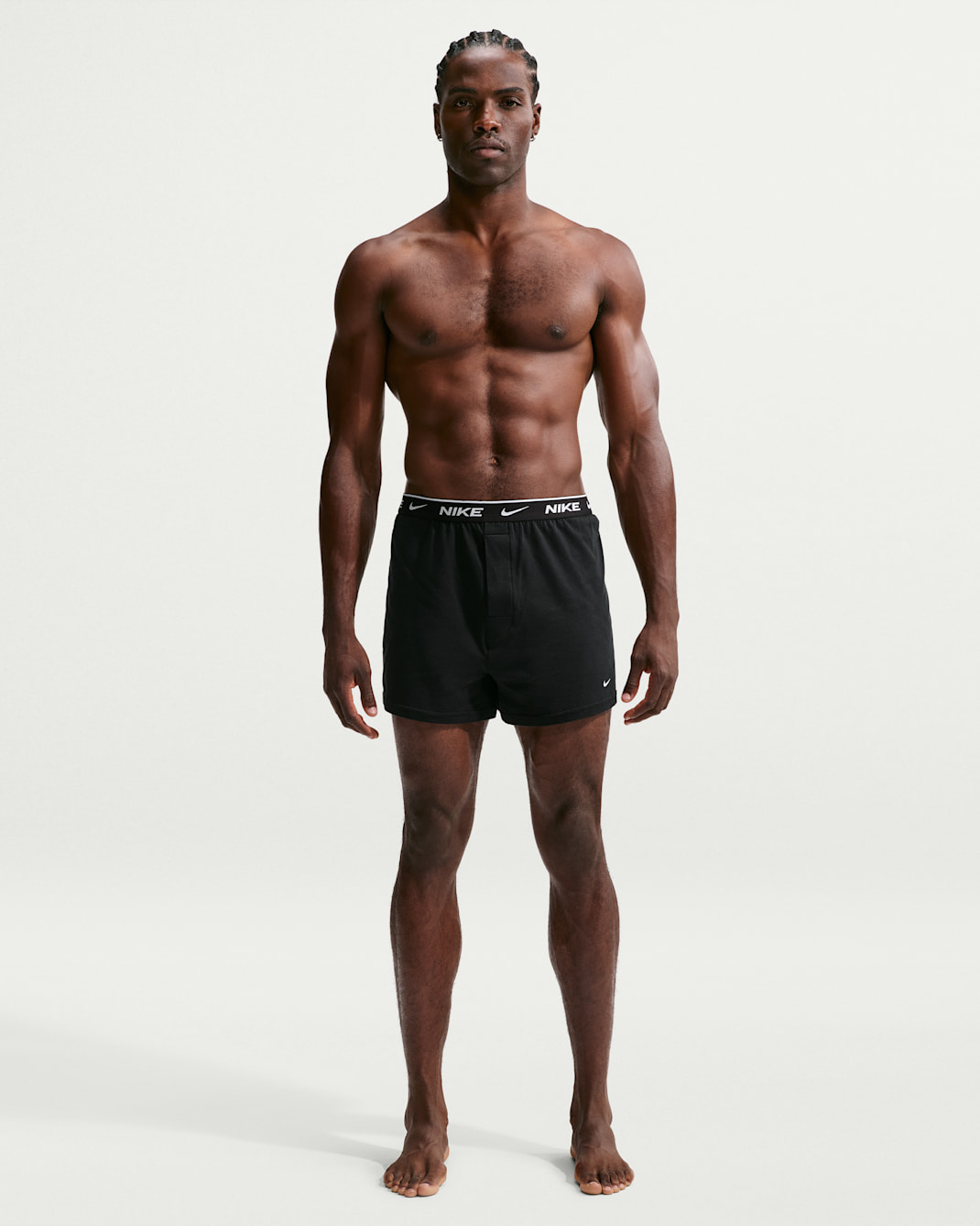 Nike Essential Men's Cotton Stretch Knit Boxers (3-Pack) - Black