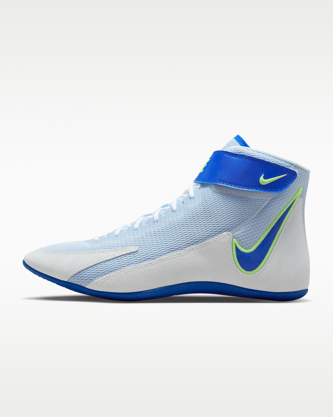 Nike Speedsweep 8 Wrestling Shoes - Blue Tint/Lime Blast/White/Hyper Royal