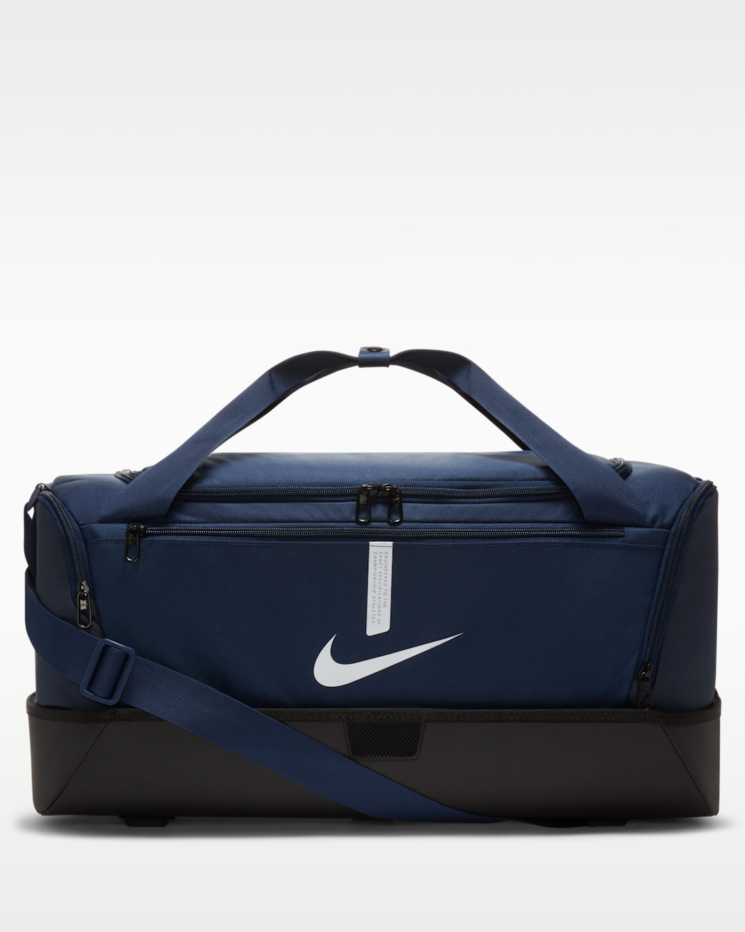Sac de football rigide Nike Academy Team (taille moyenne, 37 L) - Midnight Navy/Noir/Blanc