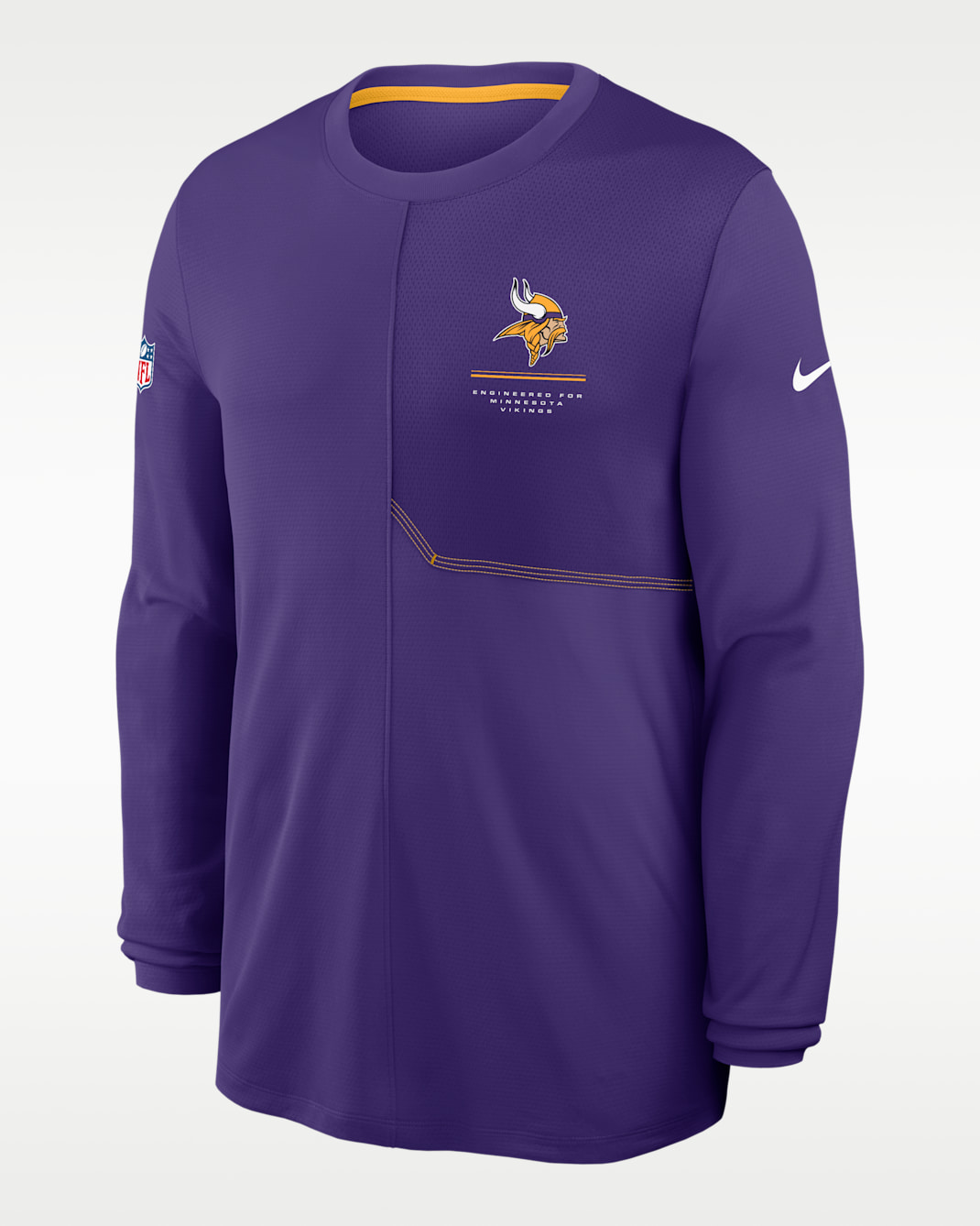 Minnesota Vikings Sideline Coach Men's Nike Dri-FIT NFL Long-Sleeve Top - Purple